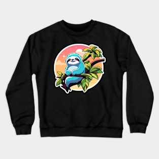 Sloth Illustration Crewneck Sweatshirt